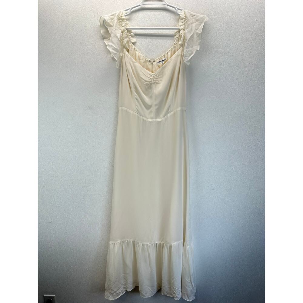 Reformation Butterfly Dress Midi Ivory White 8 - Picture 2 of 12